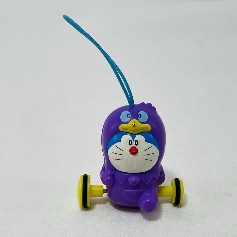 Fujiko Doraemon Mini Figure Strap Bird Costume Wheel Charm Keyring Anime Cartoon